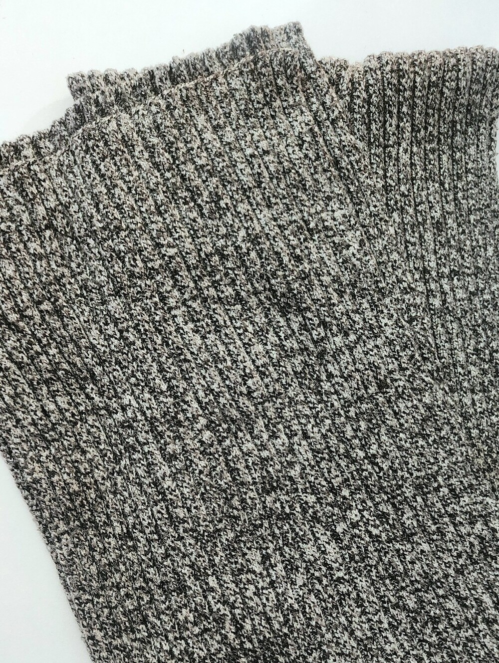 Ribbed Knit Scarf in Charcoal Gray - Picture 4 of 4